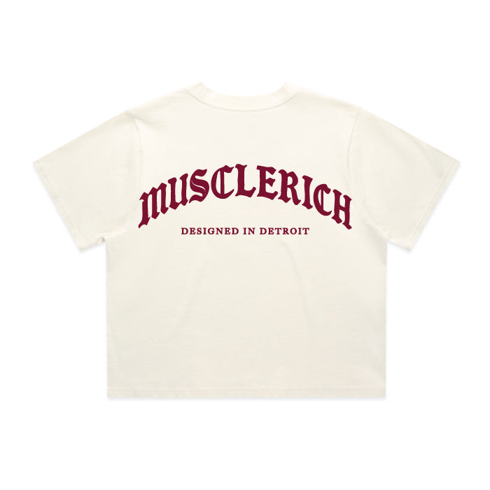 Designed in Detroit - Cream Crop Top - Womens