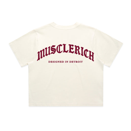 Designed in Detroit - Cream Crop Top - Womens